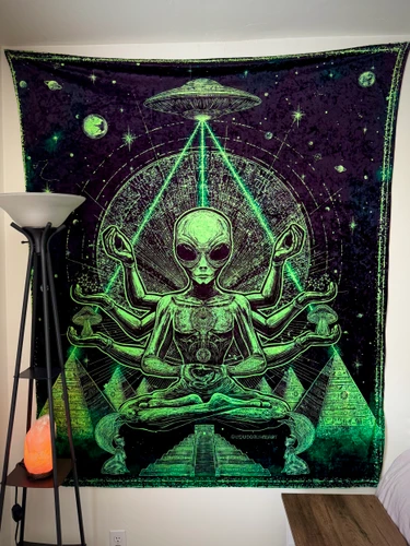 Alien Aura Large UV Reactive Tapestry