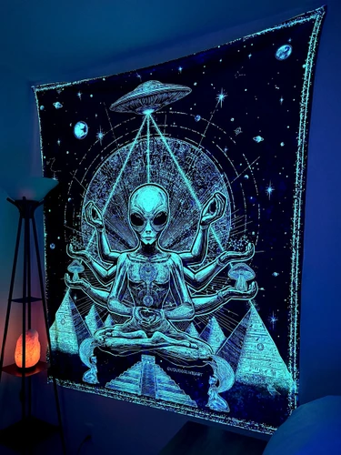 Alien Aura Large UV Reactive Tapestry