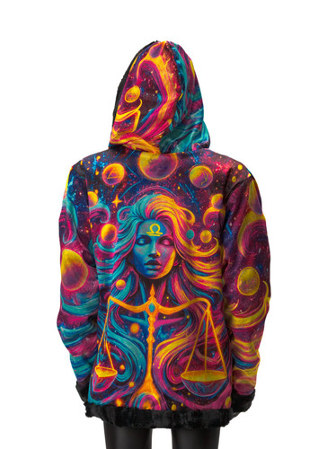 Zodiac Dreams ♎️ Libra Reversible Faux Fur Jacket
