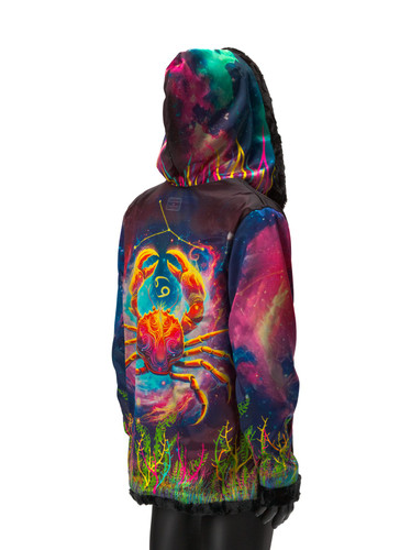 Zodiac Dreams ♋️ Cancer Reversible Faux Fur Jacket