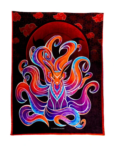 Gothic Mandala ╳ Nine Tails Double Sided Blanket