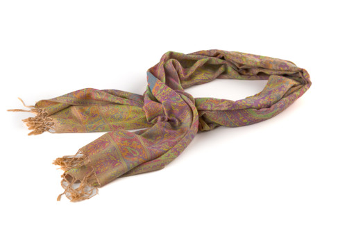 UV Reactive Festival Pashmina — Tan