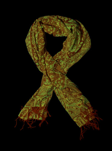 UV Reactive Festival Pashmina — Orange