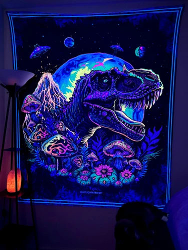 Jurassic Large UV Reactive Tapestry