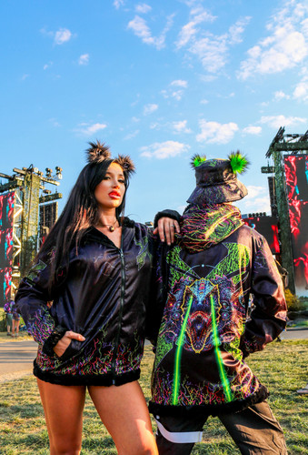 Excision x KK x LD Collab Reversible Faux Fur Jacket