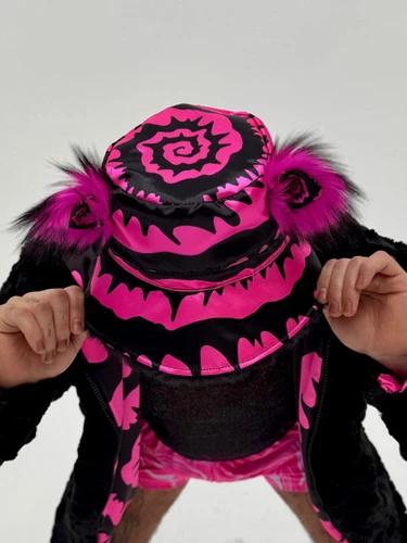 Hypnotic Pink Reversible Bucket Hat