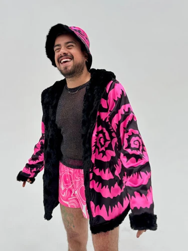 Hypnotic Pink Reversible Faux Fur Jacket