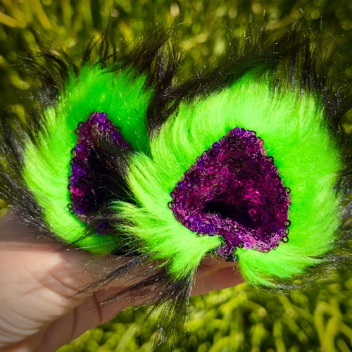 Disco Dino Faux Fur Cat Ears