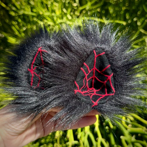 Big Black Widow Faux Fur Cat Ears