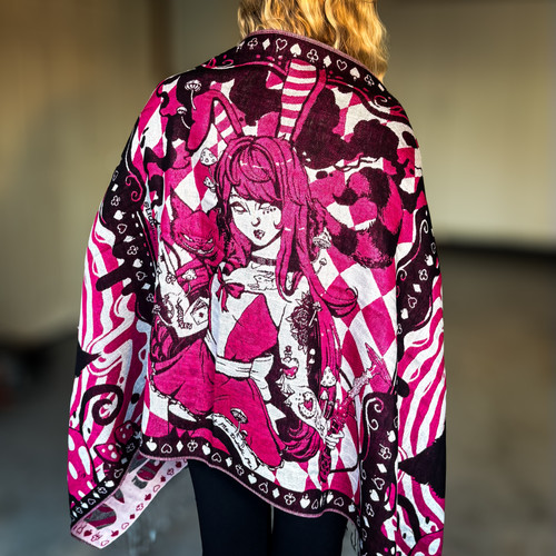Alice II Pashmina — Pink & White