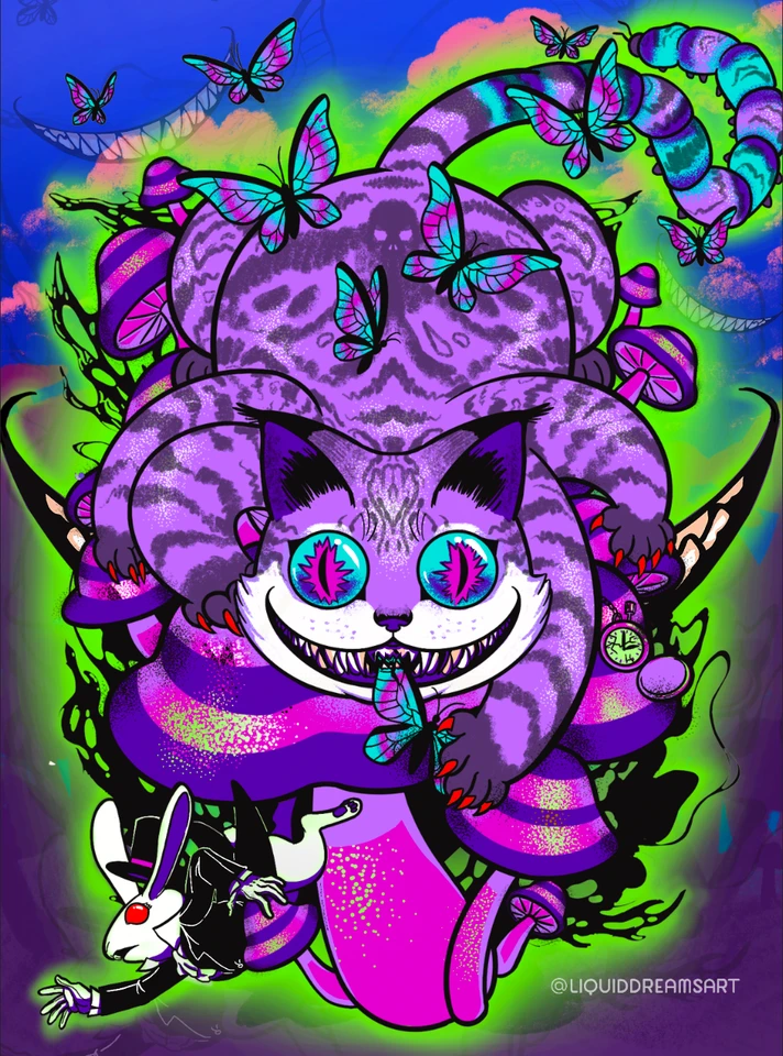 Cheshire Large UV Reactive Tapestry