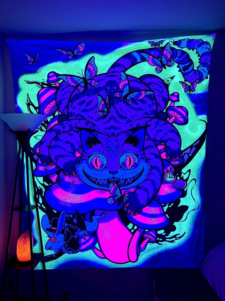 Cheshire Large UV Reactive Tapestry