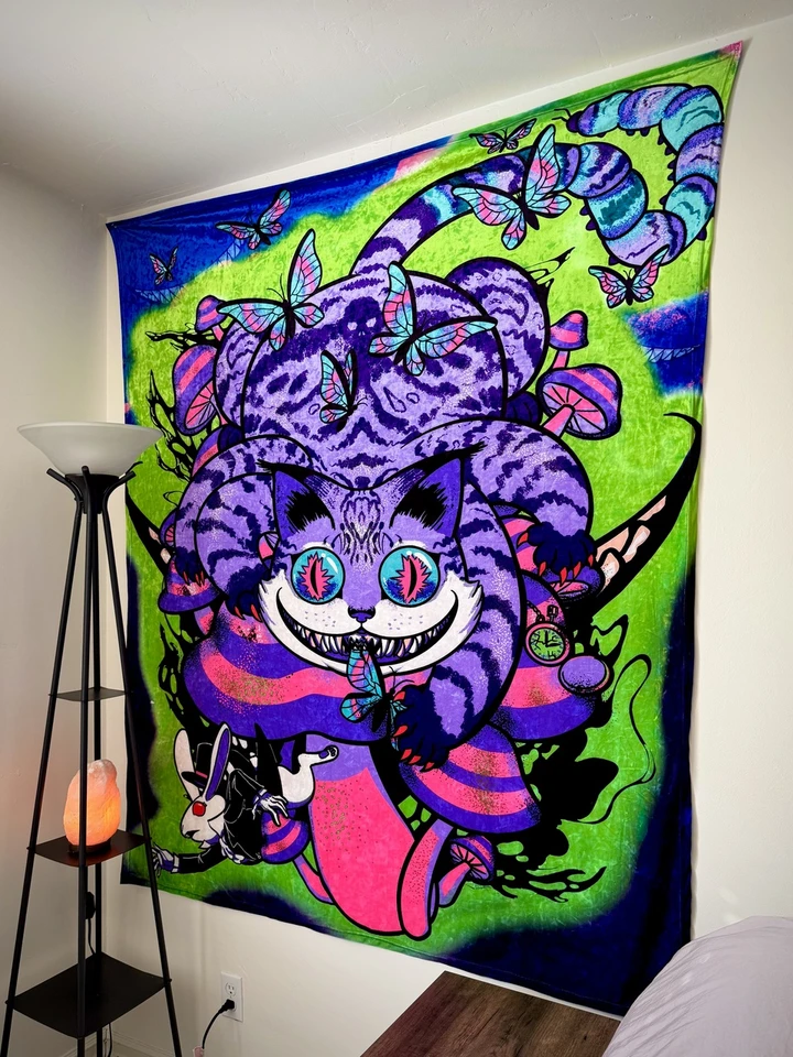 Cheshire Large UV Reactive Tapestry