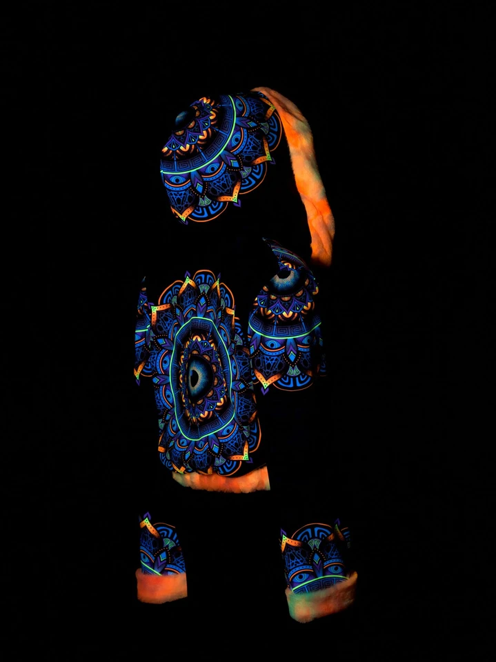 Wildcat Mandala Reversible Faux Fur Jacket