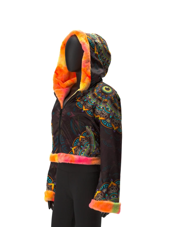 Wildcat Mandala Reversible Faux Fur Jacket