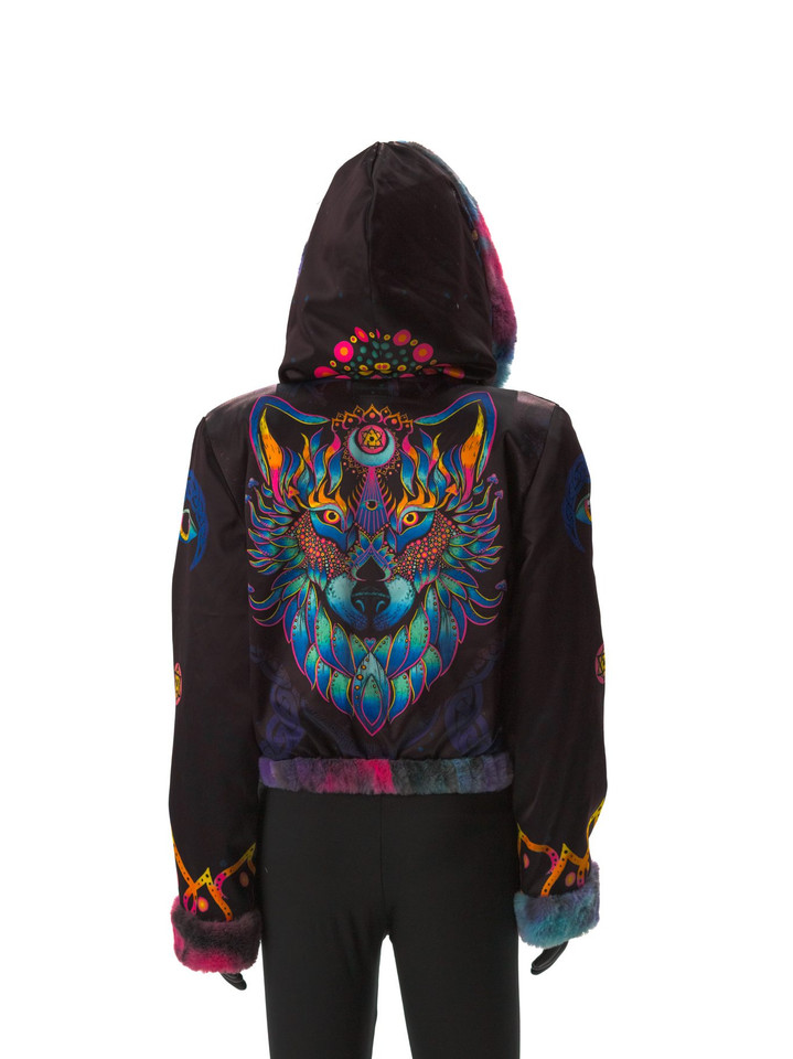 Wolf Reversible Faux Fur Jacket