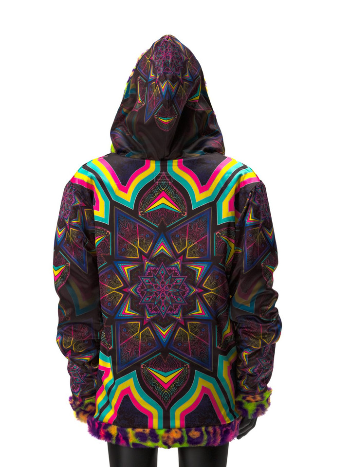 Kaleidodope Reversible Faux Fur Jacket