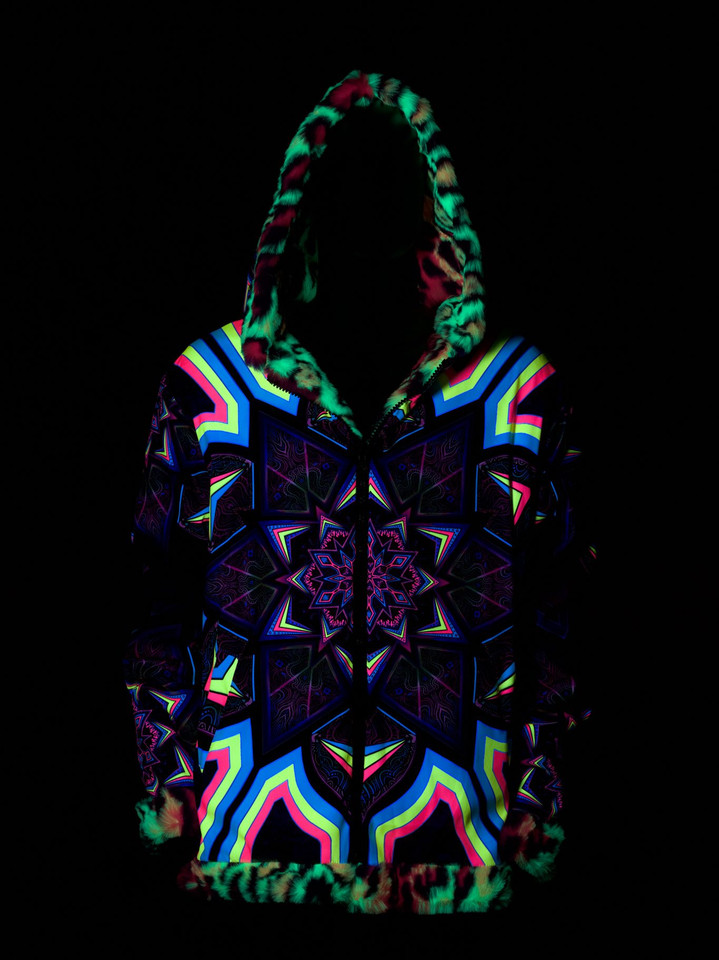 Kaleidodope Reversible Faux Fur Jacket