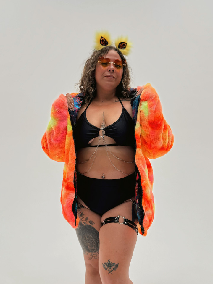 Zodiac Dreams ♌ Leo Reversible Faux Fur Jacket