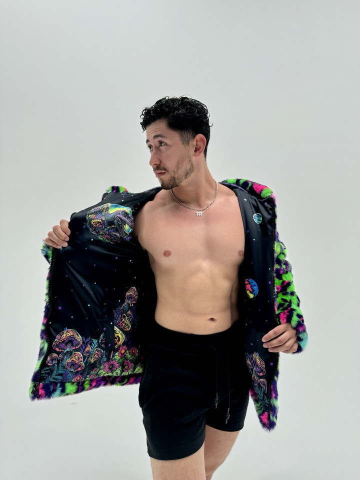 Jurassic  Reversible Faux Fur Jacket