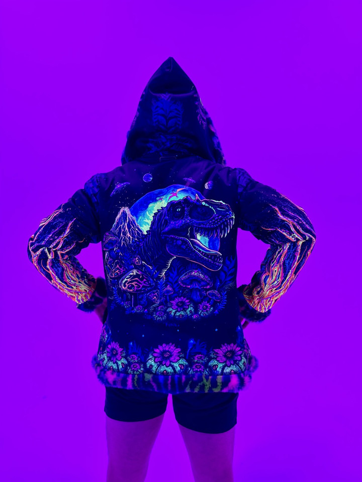 Jurassic  Reversible Faux Fur Jacket