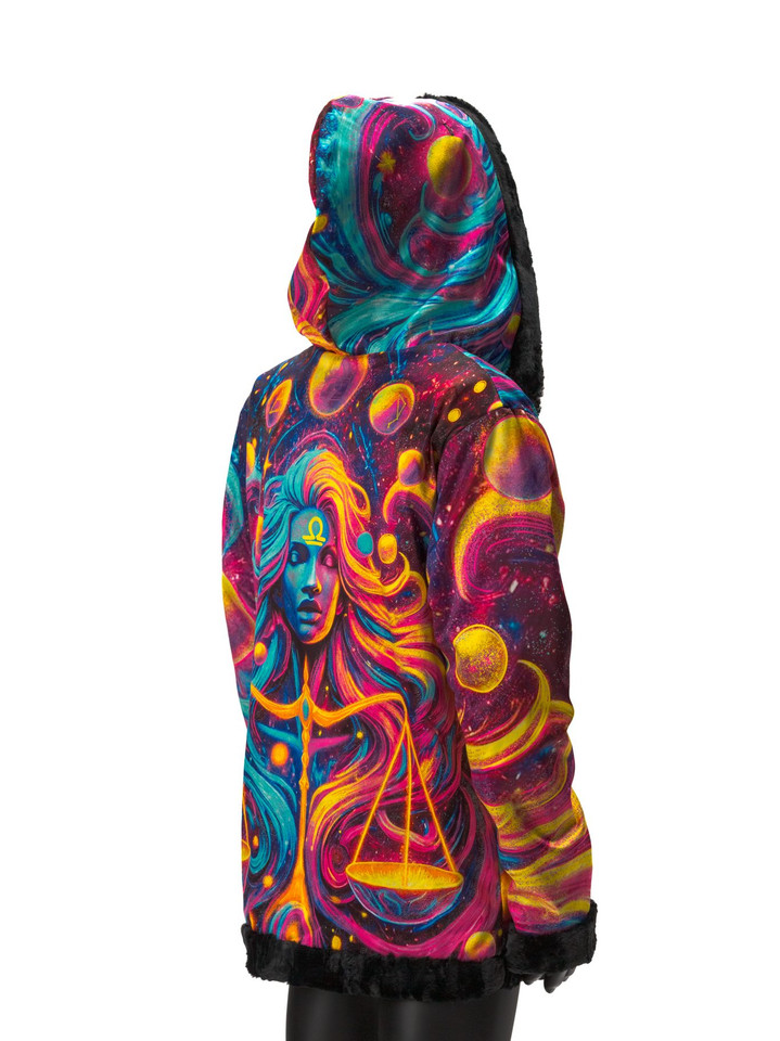 Zodiac Dreams ♎️ Libra Reversible Faux Fur Jacket