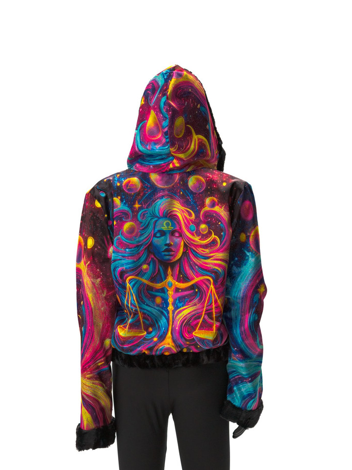 Zodiac Dreams ♎️ Libra Reversible Faux Fur Jacket