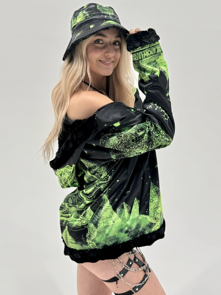 Alien Aura  Reversible Faux Fur Jacket