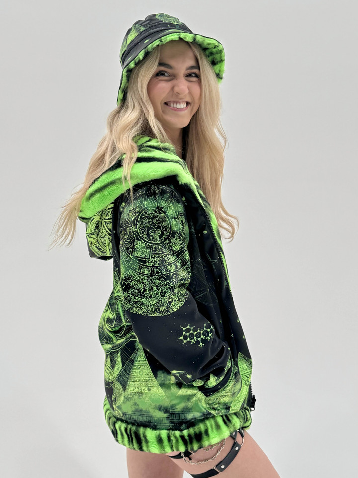Alien Aura  Reversible Faux Fur Jacket