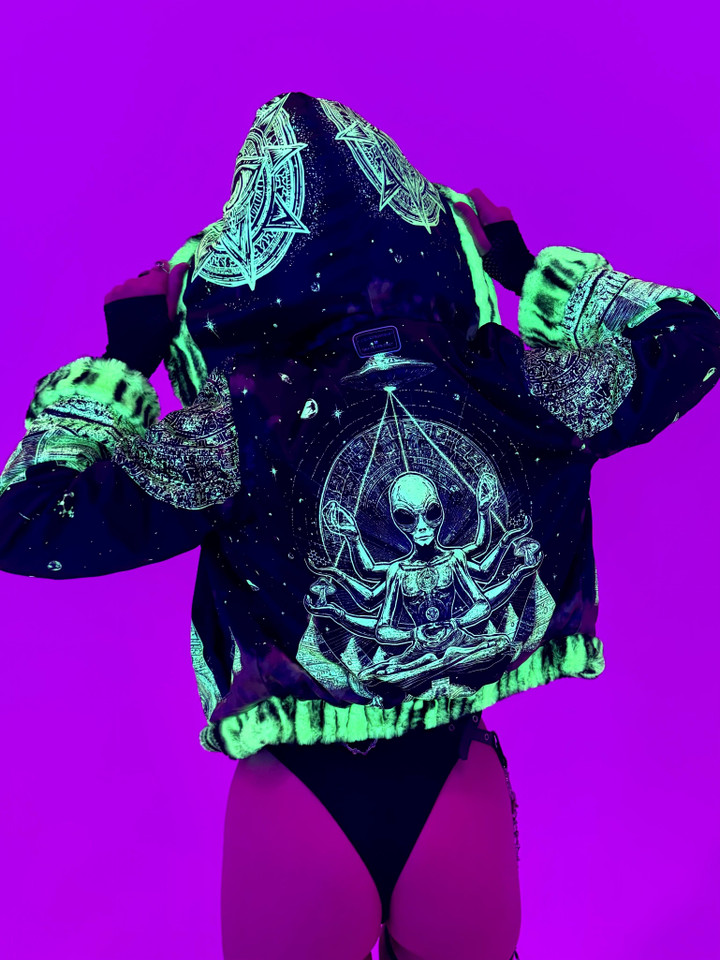 Alien Aura  Reversible Faux Fur Jacket