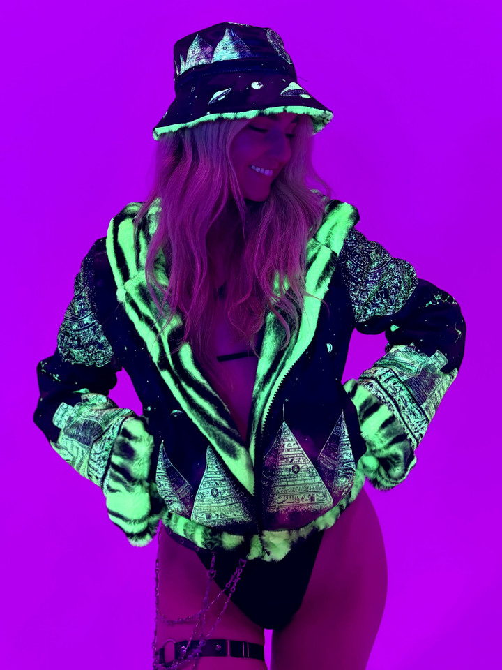 Alien Aura  Reversible Faux Fur Jacket