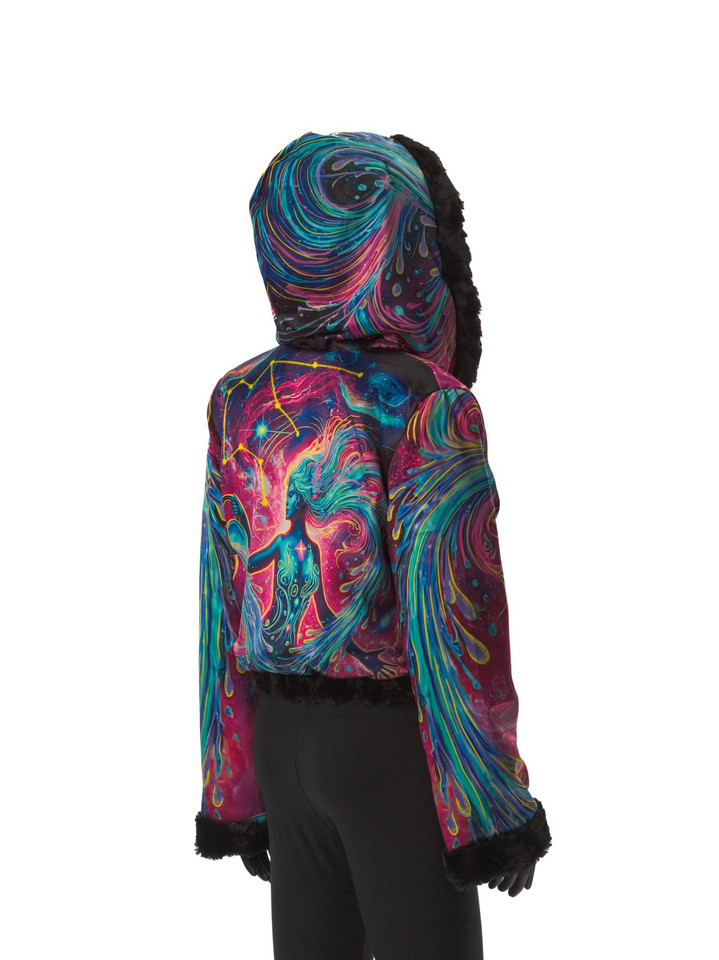 Zodiac Dreams ♒️ Aquarius Reversible Faux Fur Jacket