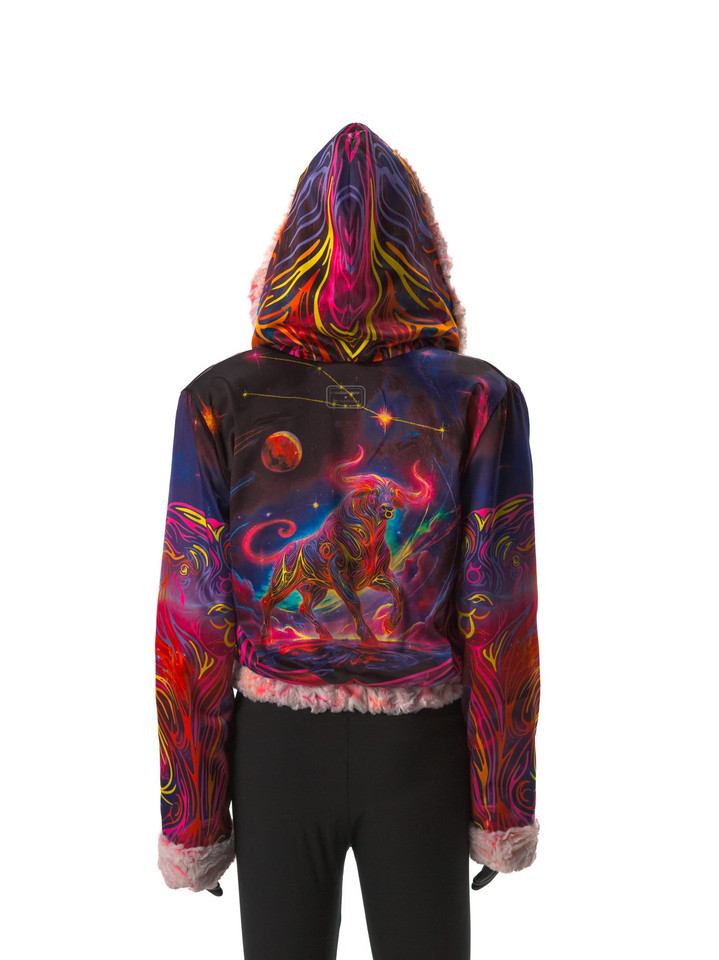 Zodiac Dreams ♉️ Taurus Reversible Faux Fur Jacket