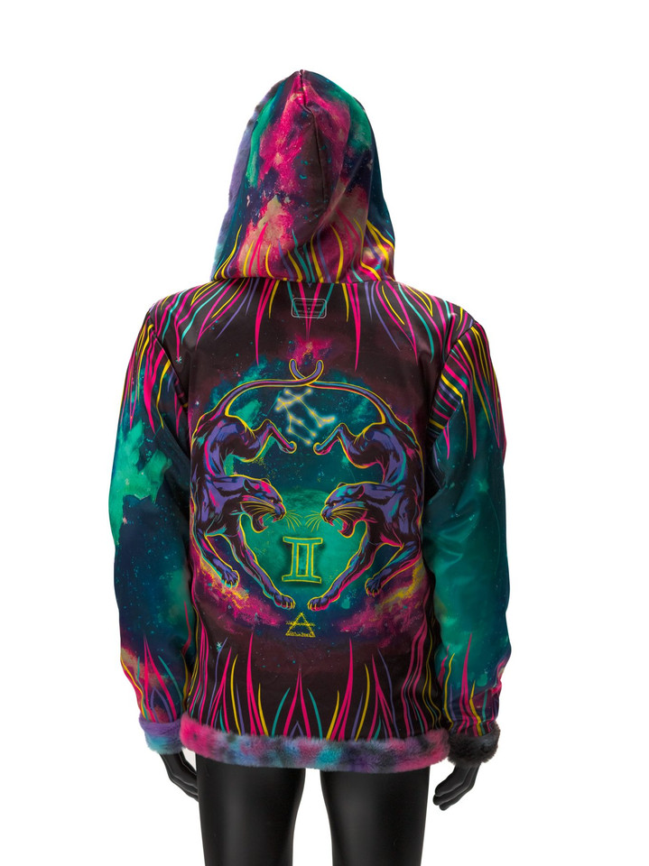 Zodiac Dreams ♊️ Gemini Reversible Faux Fur Jacket