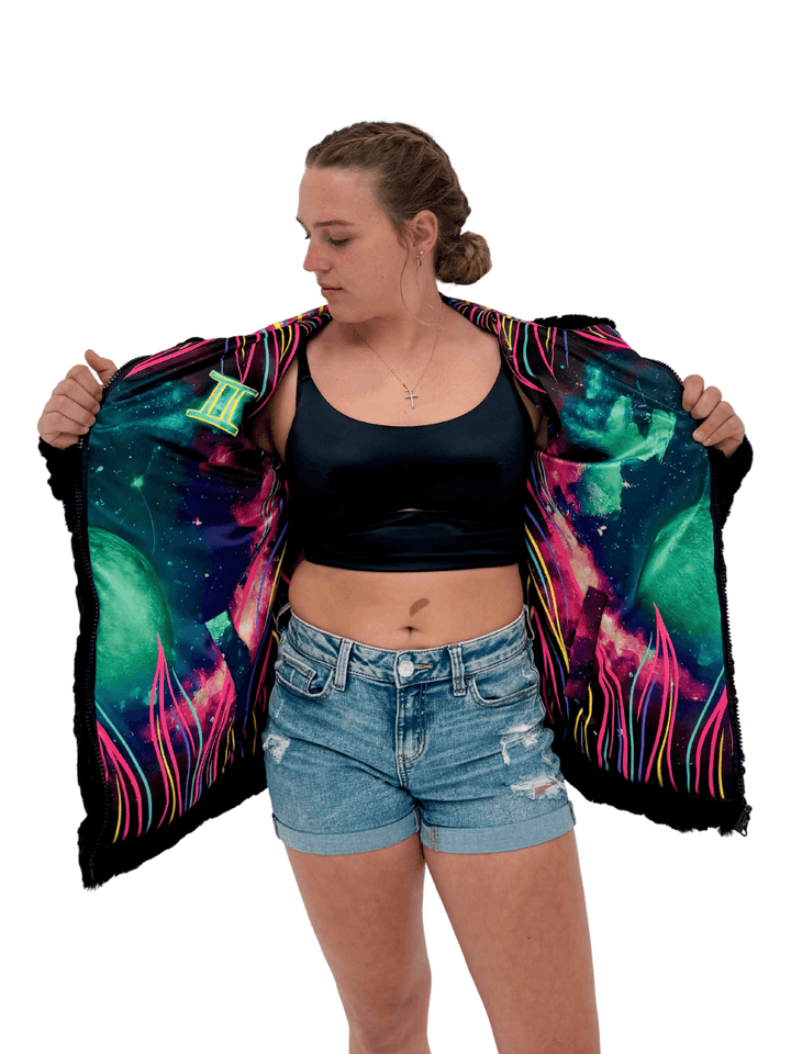 Zodiac Dreams ♊️ Gemini Reversible Faux Fur Jacket