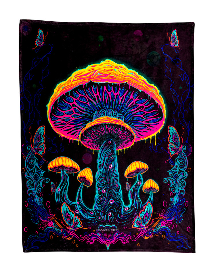 Great Shroom + Kaleidodope Blanket