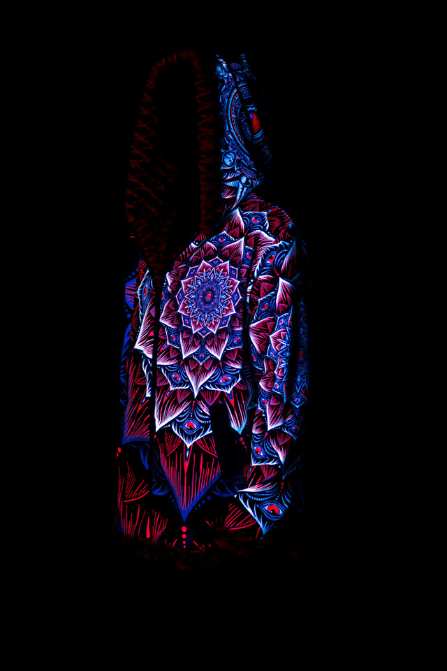 Gothic Mandala Reversible Faux Fur Jacket