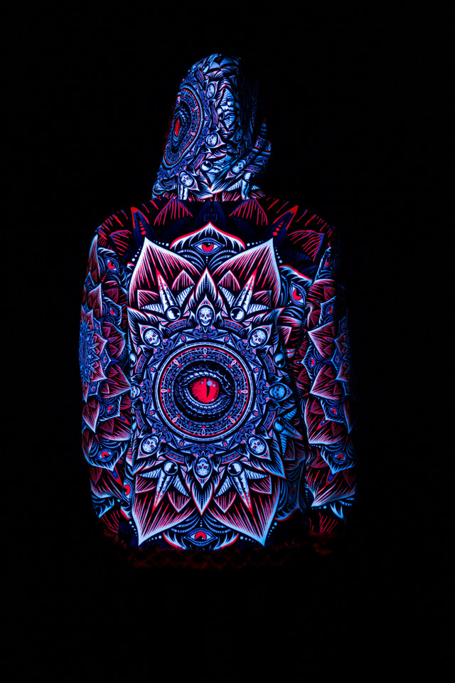 Gothic Mandala Reversible Faux Fur Jacket