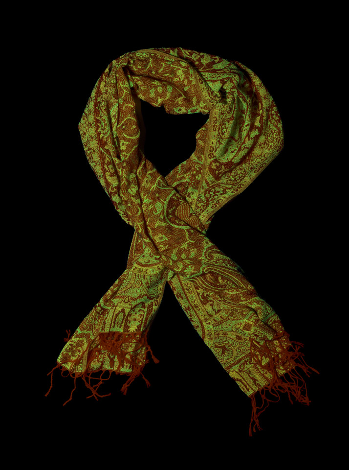 UV Reactive Festival Pashmina — Orange