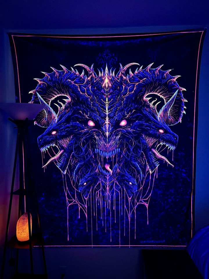 Forbidden King Large UV Reactive Tapestry