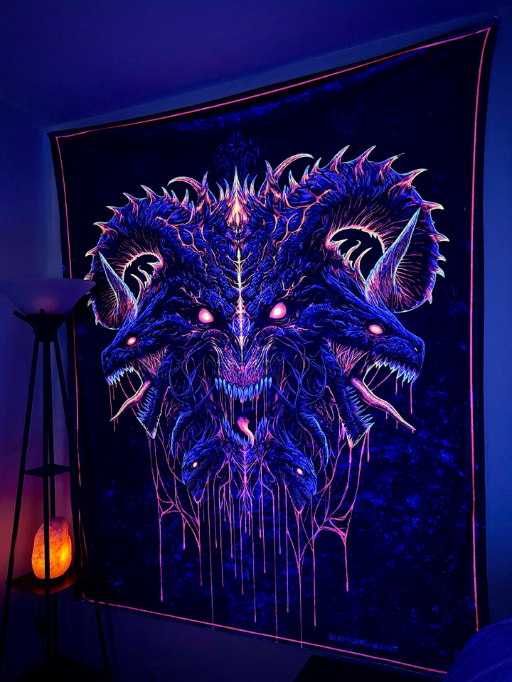 Forbidden King Large UV Reactive Tapestry