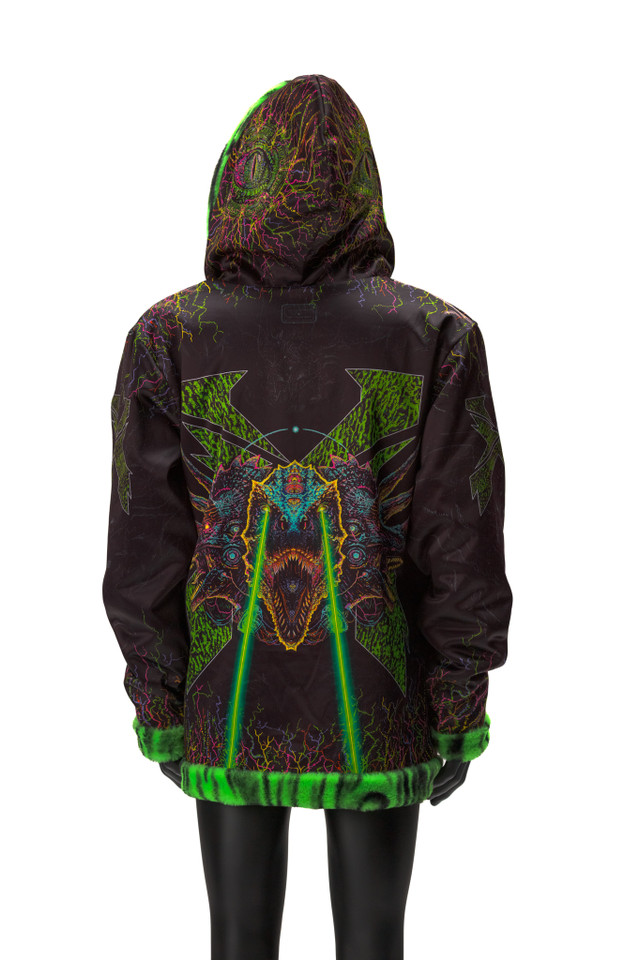 Excision x KK x LD Collab Reversible Faux Fur Jacket