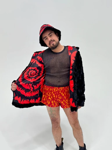 Hypnotic Red Reversible Faux Fur Jacket