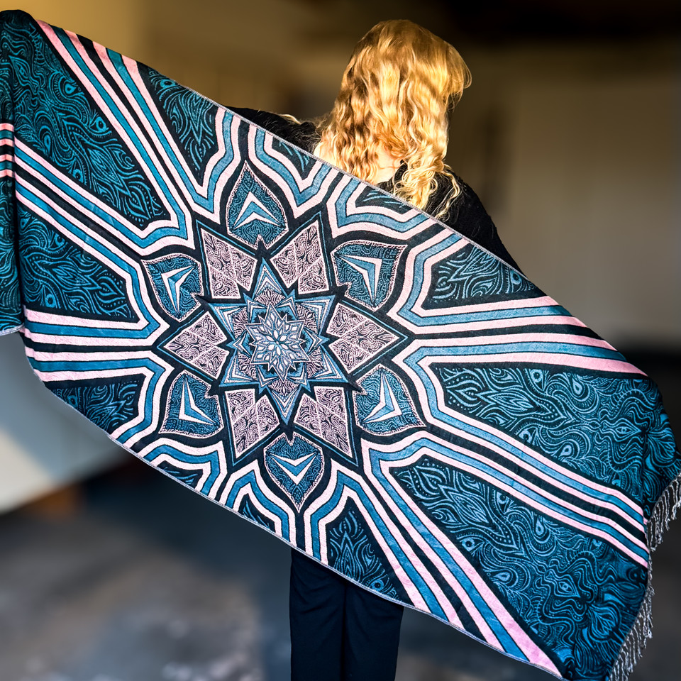 Kaleidodope Pashmina — Blue