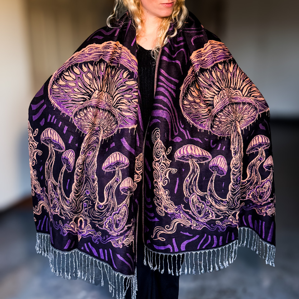 The Great Shroom Pashmina — Purple