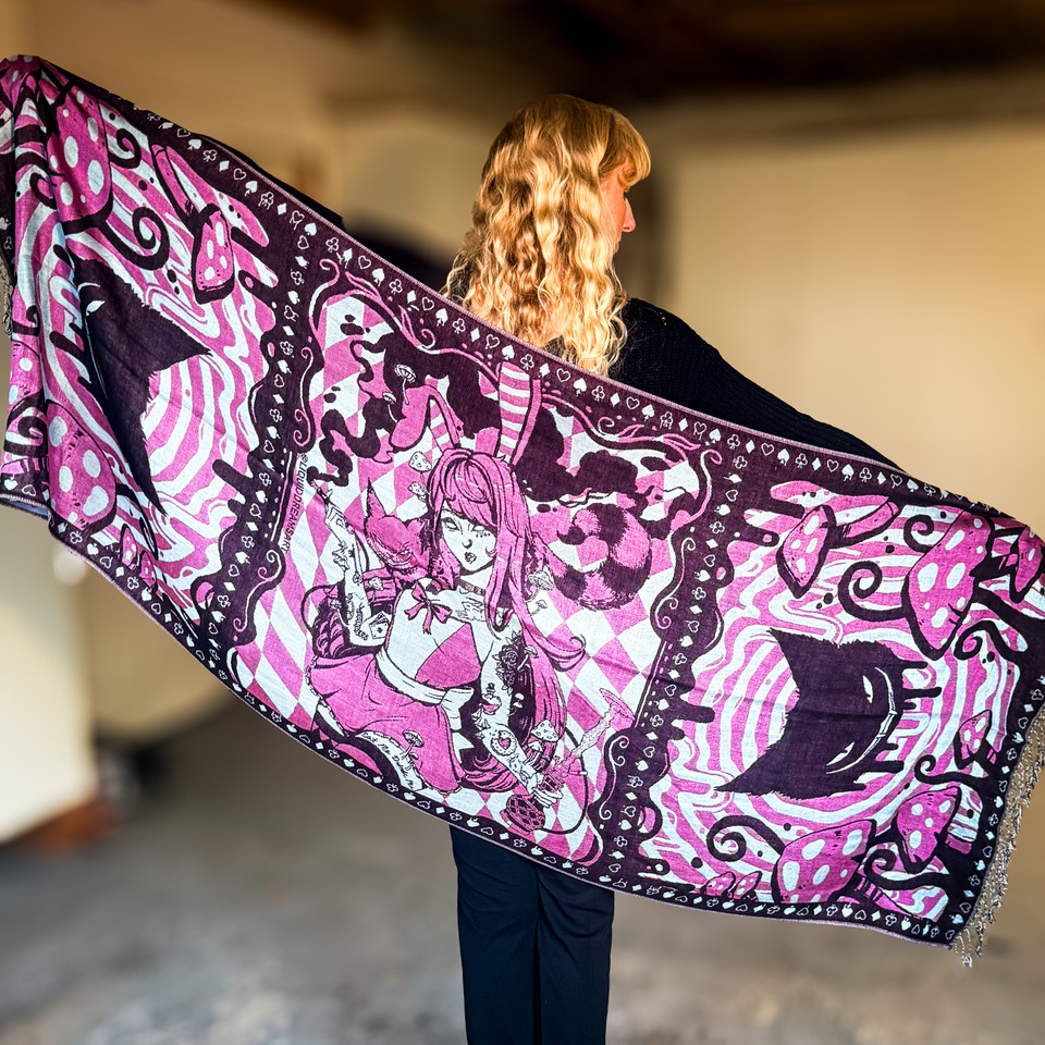 Alice II Pashmina — Pink & Blue