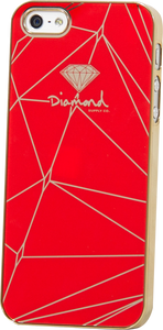 Diamond - Iphone5 Snap - On Case - Lines Red Diamond - Iphone5 Snap - On Case - Lines Red