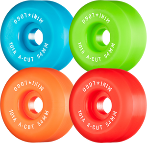 Mini Logo - Logo A-cut 54mm 101a Asst.grn/red/blu/org Ppp (Skateboard Wheels - Set of 4) Mini Logo - Logo A-cut 54mm 101a Asst.grn/red/blu/org Ppp (Skateboard Wheels - Set of 4)