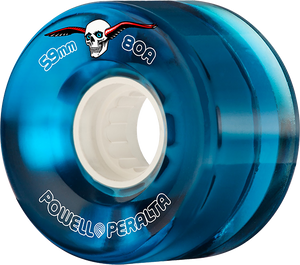 Powell Peralta - Clear Cruiser 59mm 80a Blue - Skateboard Wheels (Set of Four) Powell Peralta - Clear Cruiser 59mm 80a Blue - Skateboard Wheels (Set of Four)