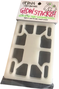 HEROIN - Glow In The Dark 1/8" Riser Pad Set Glow - Skateboard Risers